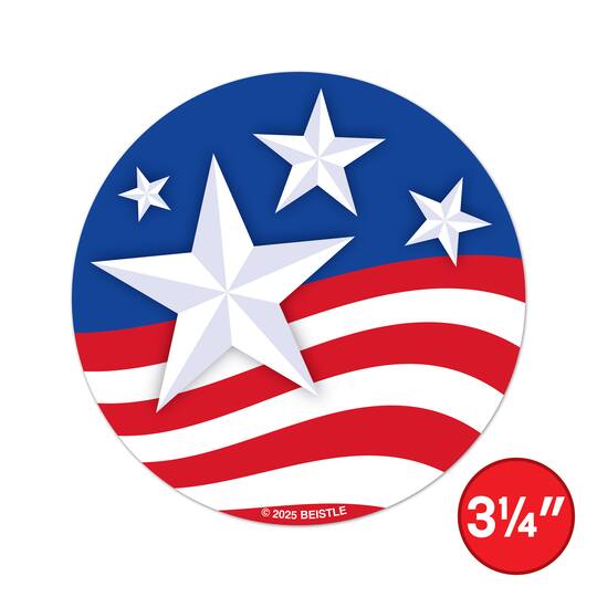 Besitle 3.25" Stars & Stripes Coasters, 3 Packs of 8